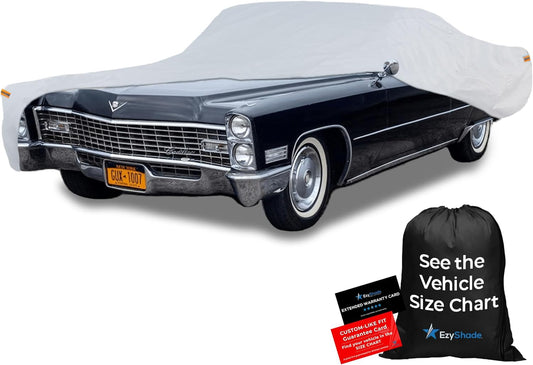 EzyShade 10-Layer Waterproof Sports Car Cover. See Vehicle Size-Chart for Accurate Fit. All Weather Outdoor Covers. Thunderbird Impala Grand Fury Classic Cars. Sun Snow Rain. Size C7 (See SizeChart)