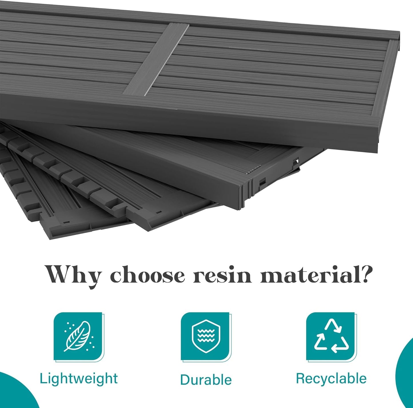 Shed Outdoor Storage Shed with Sloping Roof and Lockable Door, Resin Outdoor Storage Box Cabinet Waterproof and Multiple Hooks for Backyard, Patio, Poolside, Black