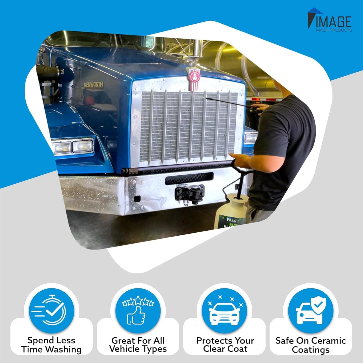 Image Wash Products Bug Remover – (1 Gallon) Best Bug Remover for Cars/Truck Exterior | Bug Cleaner for Vehicles, Car Bug Remover Spray, Bug Off Car Cleaner, Bug Wash for Cars