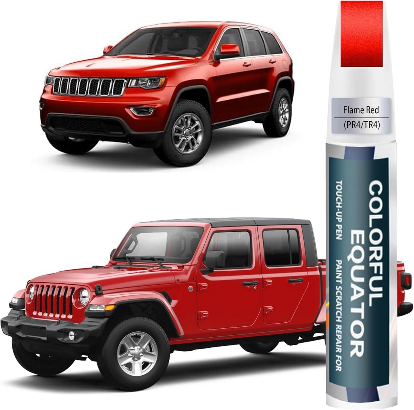 PR4/TR4 Flame Red Touch Up Paint for Jeep, Car Paint Pen Scratch Repair Two-In-One Touch Up Paint, Premium Car Scratch Remover for Deep Scratches