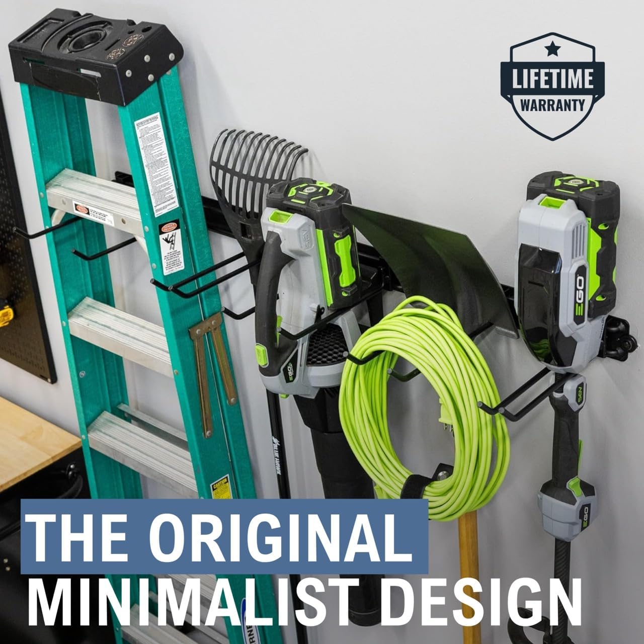 StoreYourBoard 48'' Modular Garage Tool Organizer Wall Mount – Adjustable Garden Tool Rack for Garage Organization and Storage, Heavy-Duty Steel Wall Tool Organizer, Holds 450 lbs