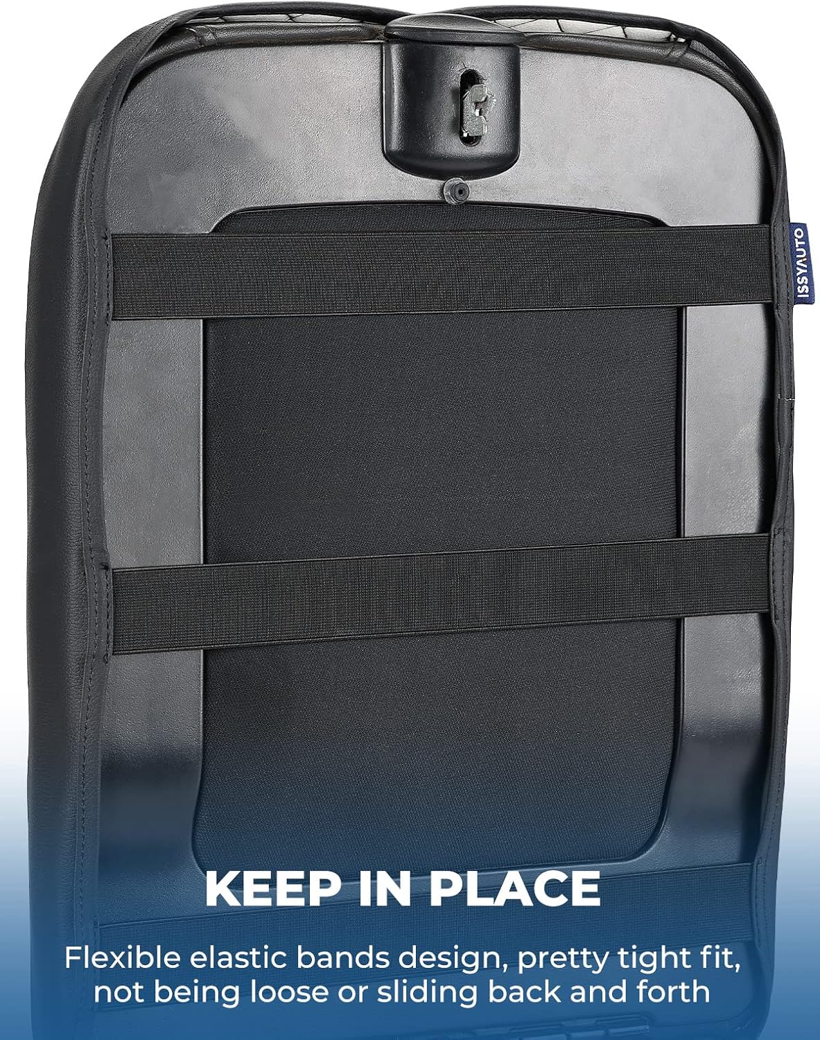 ISSYAUTO Center Console Cover Compatible with 2002-2012 Ram 1500 2500 3500 Jump Seat Console, Armrest lid Cover Leather Arm Rest Covering for Car, Well-Make Durable Middle Console Cover