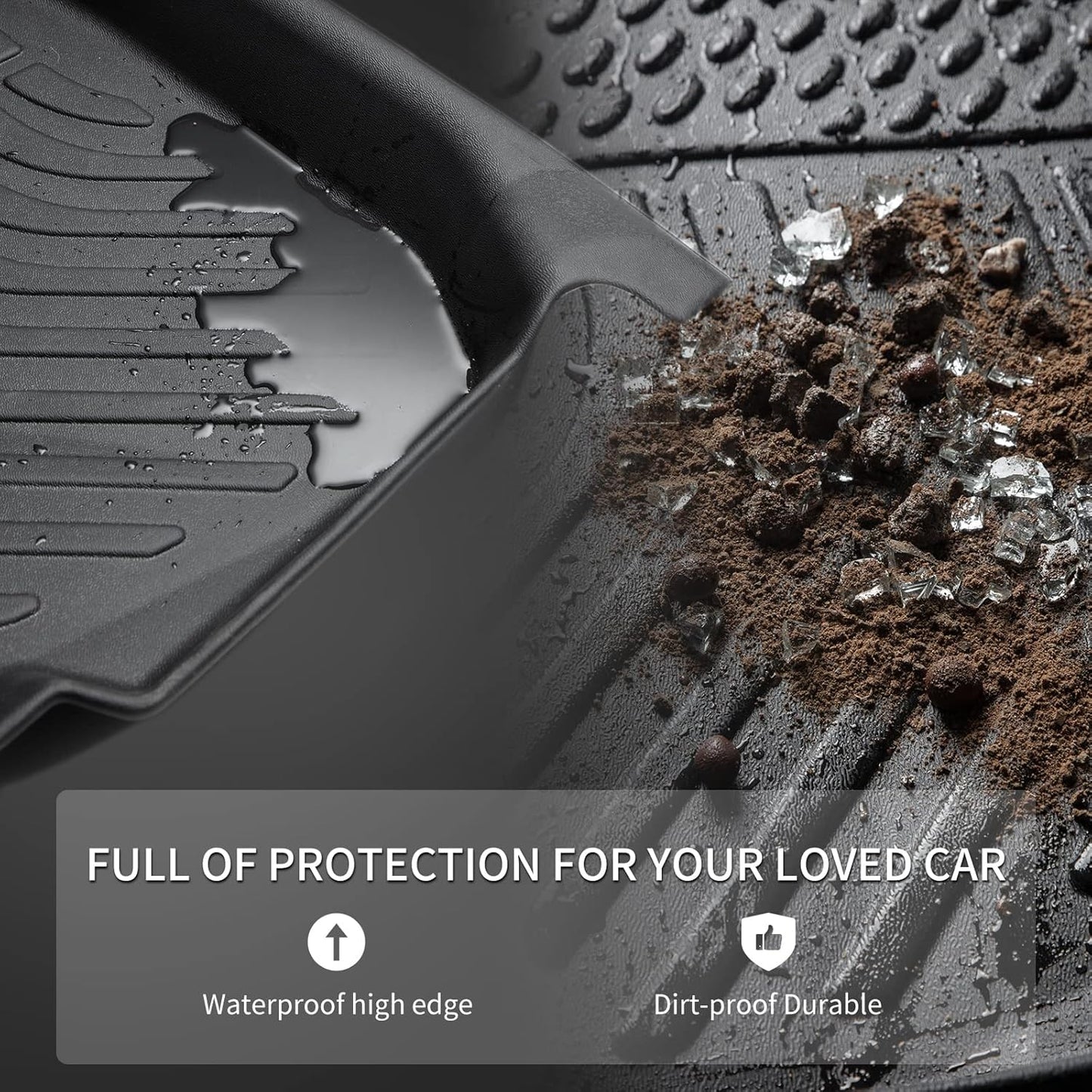 KELCSEECS Floor Mats & Cargo Liner Custom for Benz GLC 300 350e 43 AMG 2025 2024 2023 TPE Car Mats Floor Liners Automotive Trunk Mat GLC All Weather Trunk Liner Black