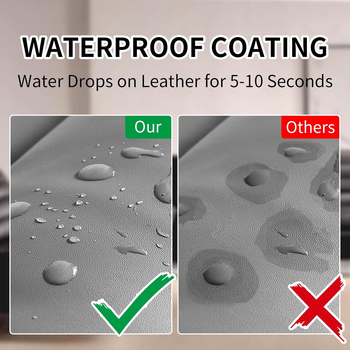 Leather Recoloring Balm,8.5oz Leather Color Restorer,Gray Leather Repair kit for Furniture and Car Interior,Leather Couch Scratch Repair,Leather Dye Paint for Faded,Cracked and Damaged Leather