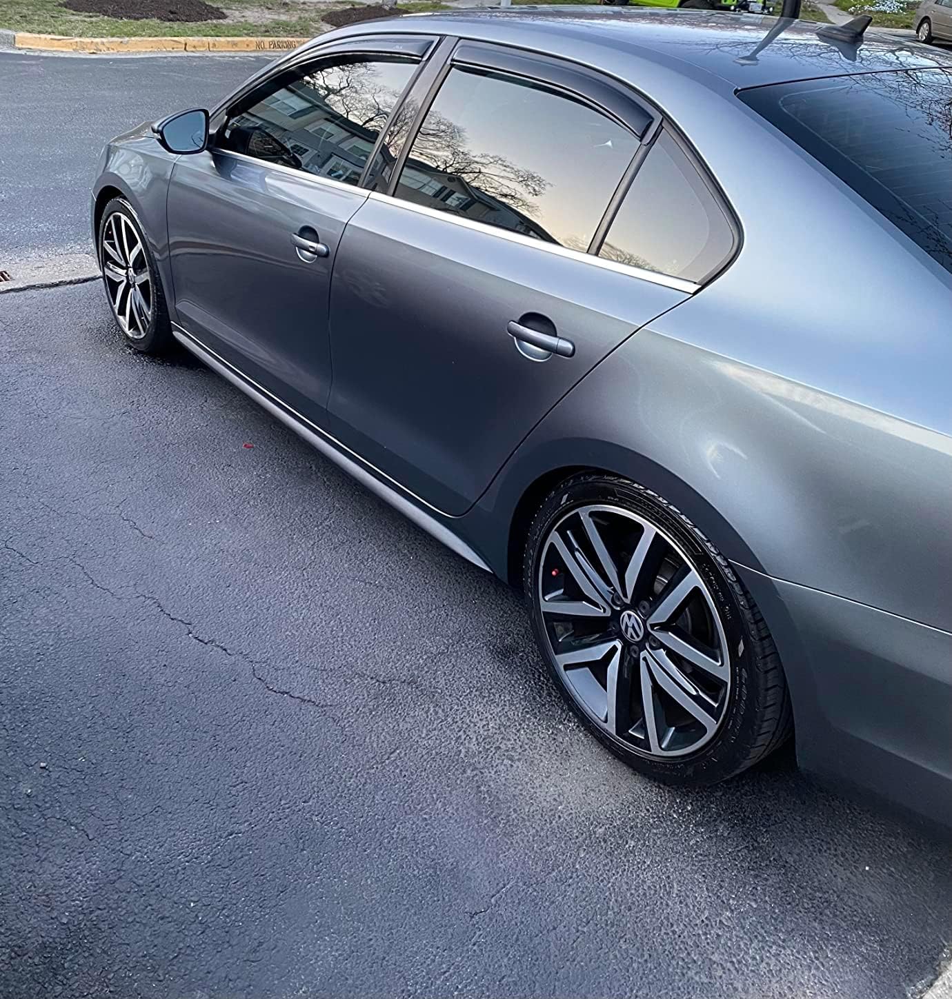 94985 Sunproof Waterproof Side Window Wind Deflector, 4pcs Protective Replacements Rain Guards Set, Window Visor fit for 2011-2018 Jetta