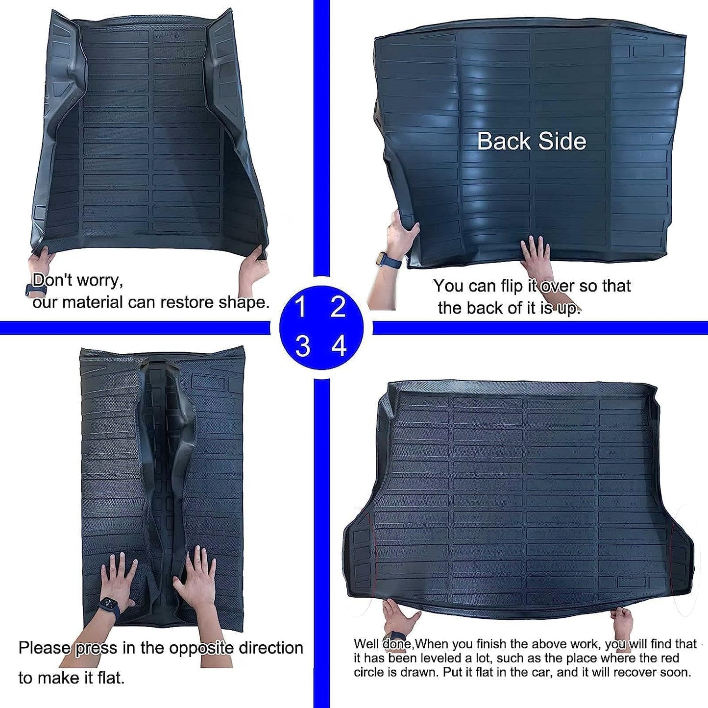 KELCSEECS Floor Mats & Cargo Liner for 2024 2023 2022 2021 2020 2019 2018 Camry(Not Fit AWD & Hybrid) All Weather Car Mats Cargo Mat Trunk Mat Camry Floor Mats Trunk Liner Accessories