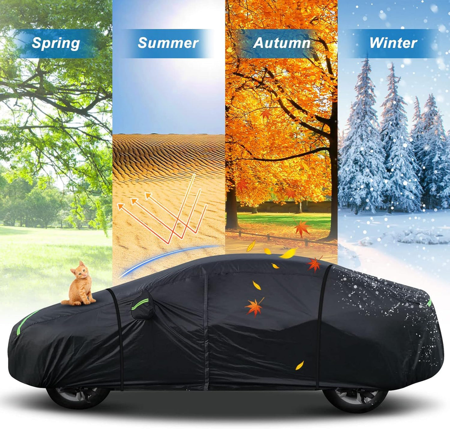 for Mercedes Benz E Car Cover Waterproof All Weather Heavy Duty Protection Outdoor Full Car Covers Windproof with Driver Side Zipper Compatible for Mercedes Benz E-Class 2006-2025 Sedan