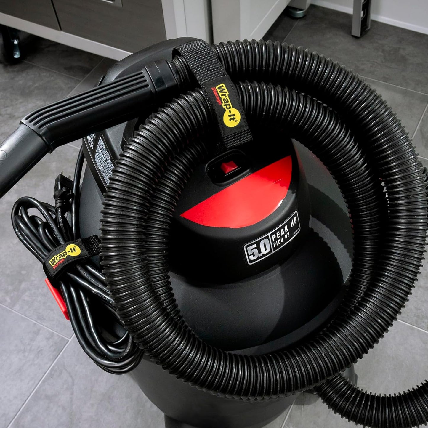 Quick-Straps by Wrap-It Storage - Assorted 12-Pack Black - Hook and Loop Hose and Cable Organizers