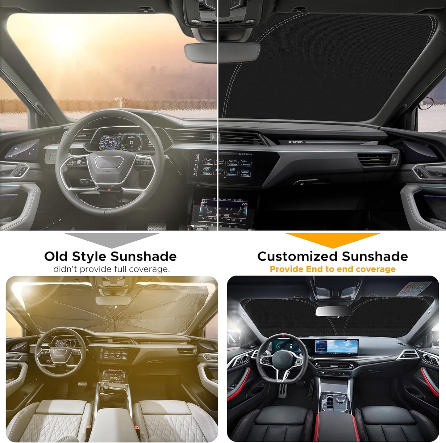 EcoNour Windshield Sunshade Compatible for Nissan Altima 2019-2024 2025-240T Polyester Material Cars Sun Visor Reflector Blocks UV Rays - Foldable Sunshade Interior Protection Accessories