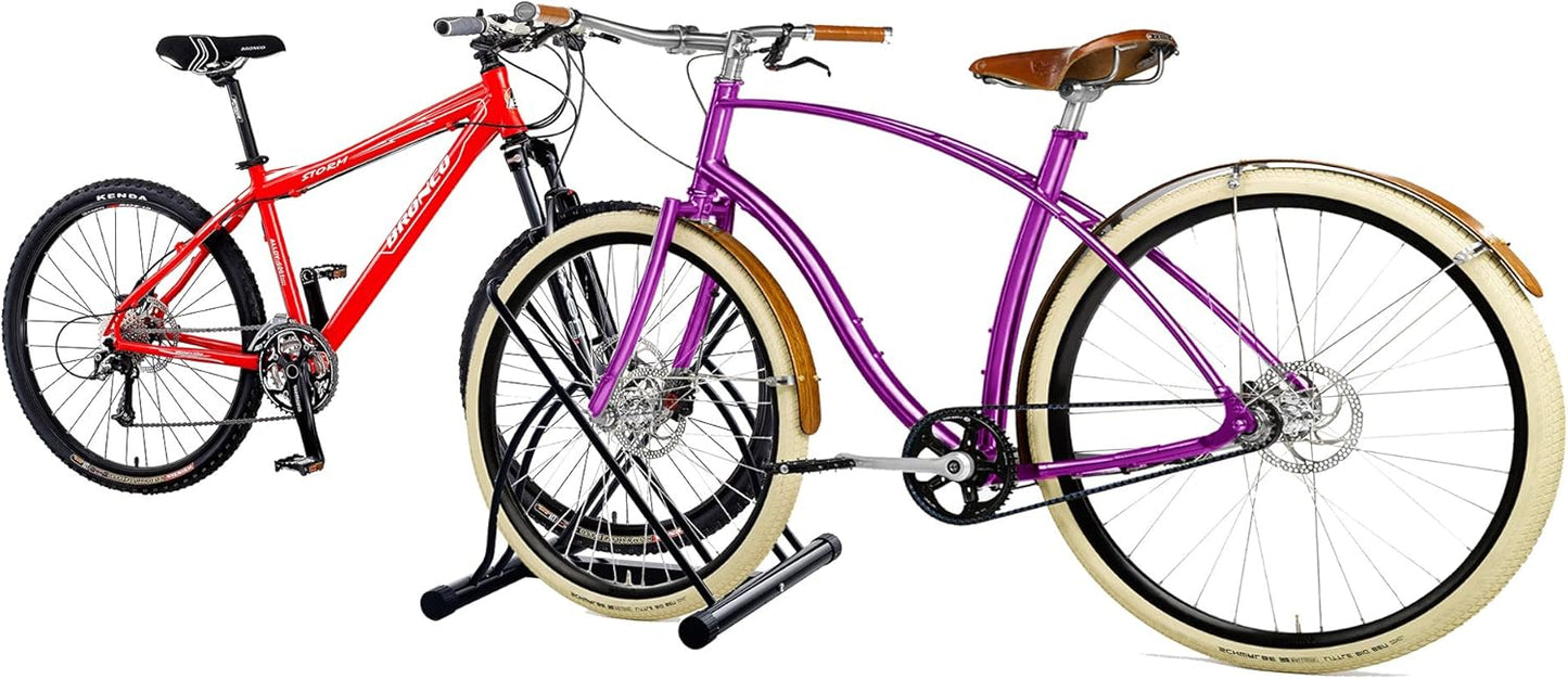 RAD Cycle Mighty Rack Two Bike Floor Stand Bicycle Instant Versitile Pro Quality Bike Park