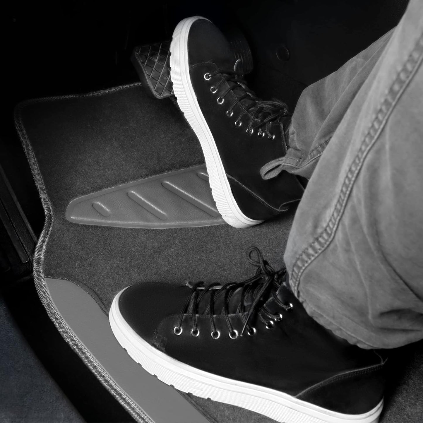 CAR PASS Waterproof Universal Fit Car Floor Mats, Car Mats Fit for SUV,Vans,sedans, Trucks,Set of 4pcs Car Carpet with Driver Heel Pad (All Gray)