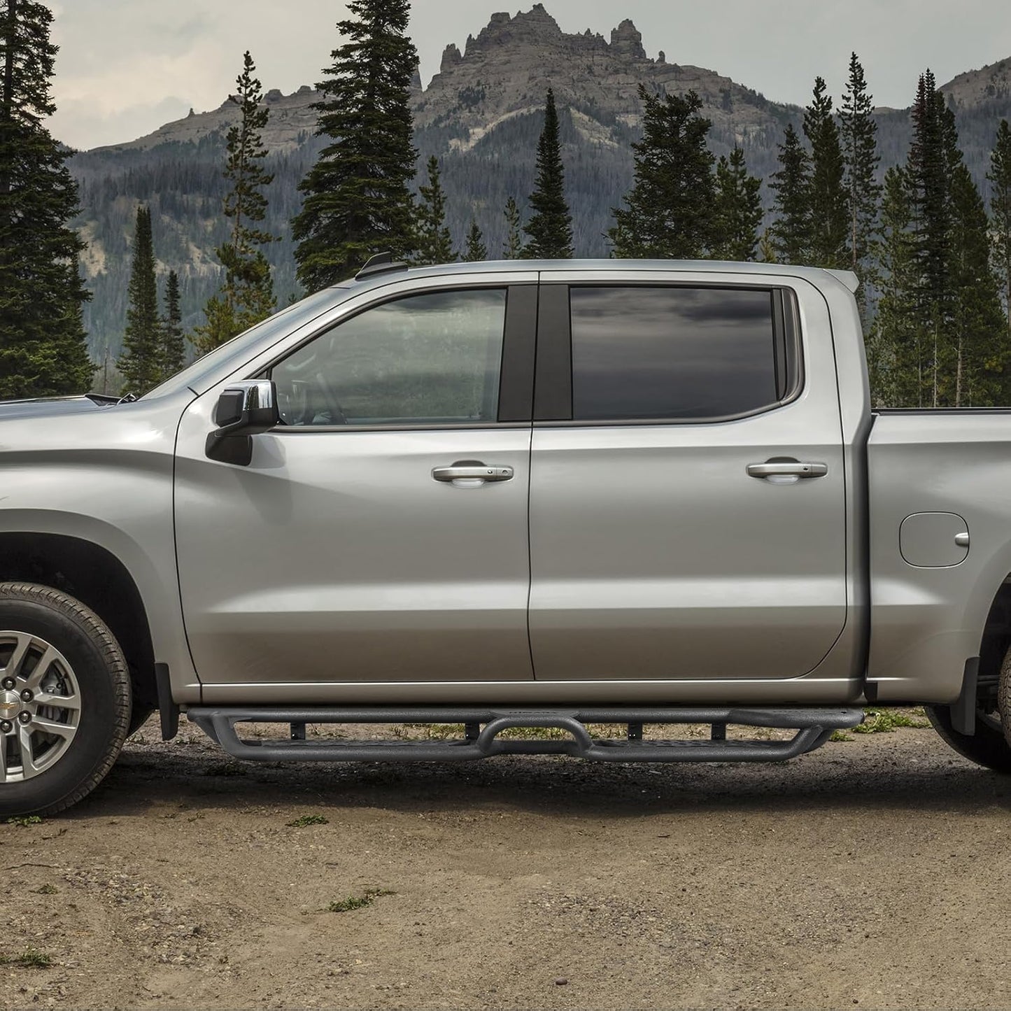 BINARY STAR Running Boards Compatible with Vehicle 2022-2025 Toyota Tundra Double Cab, Two-Stair Side Steps Nerf Bars. 6 Inch Tundra Black Step Bars Made with Carbon Steel.
