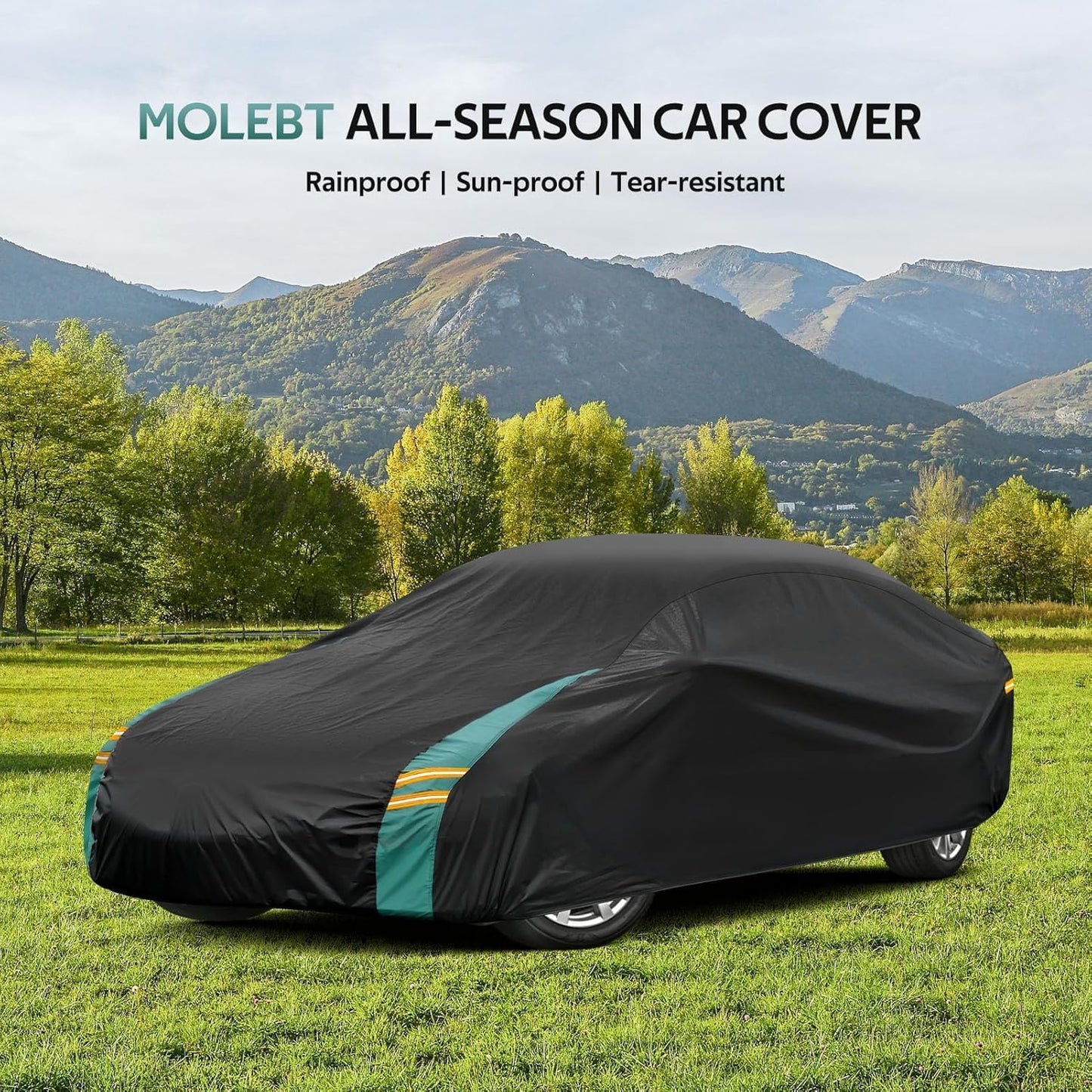 Coupe Car Cover Custom Fit for BMW 3 Series 4 Series M3 320i 325i 328i 330i 335i 340i 430i 440i M4(2005-2025), Waterproof All Weather for Automobiles, Outdoor Full Cover with Windproof Clip Straps.