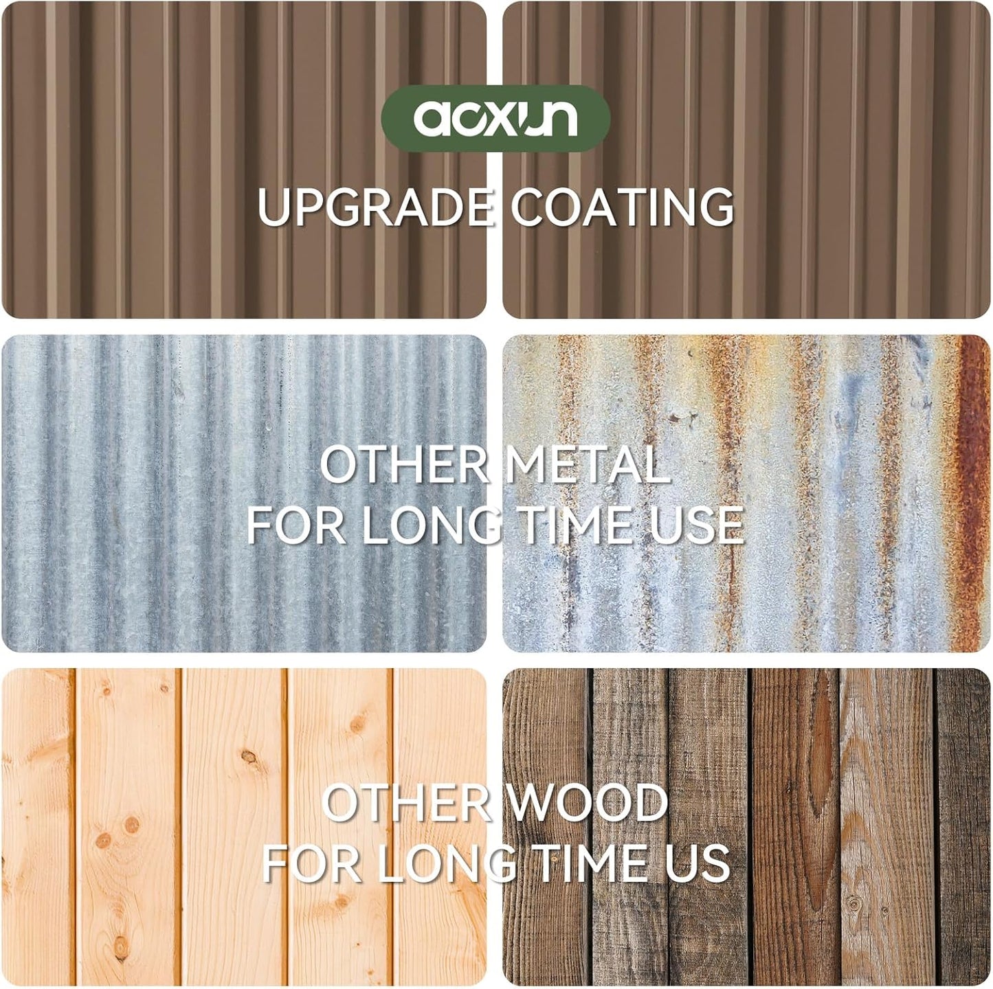 Aoxun 7.5x6 FT Outdoor Shed Metal Storage Shed with Single Slooping Roof Lockable Door Steel Utility Tool Shed Outdoor Waterproof Shed Garden Shed for Backyard Garden Patio Lawn, Brown