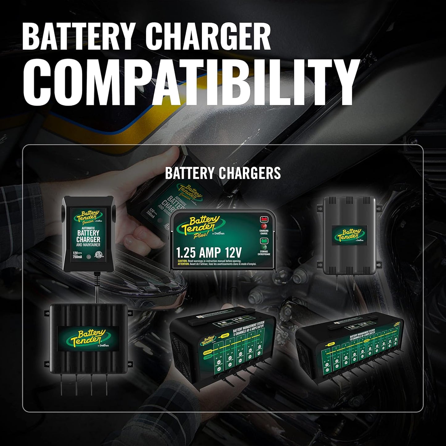 Battery Tender 12 Foot Extension SAE Cable - Designed for Use with Battery Tender Chargers - Quick Connect Plugs for Easy Connection to Motorcycle, Cars, ATVs and More - 081-0148-12
