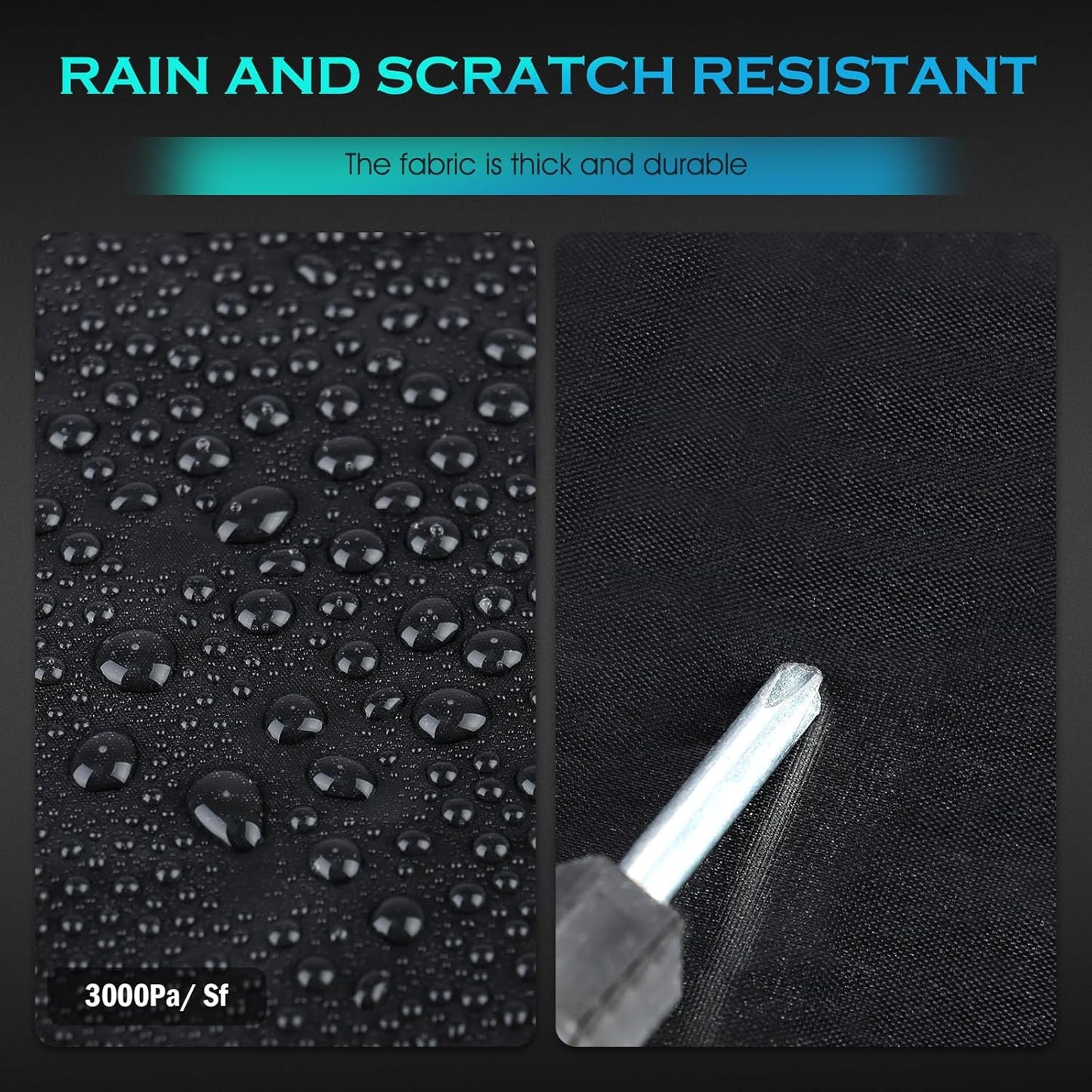 SUV Car Cover Waterproof All Weather for Automobiles, Size S2 Universal Fit for Toyota RAV4, Honda CRV, BMW X3, Hyundai Santa Fe, Nissan Rogue, Subaru Outback, Kia Sorento, Audi Q5 etc.(182-190 inch)