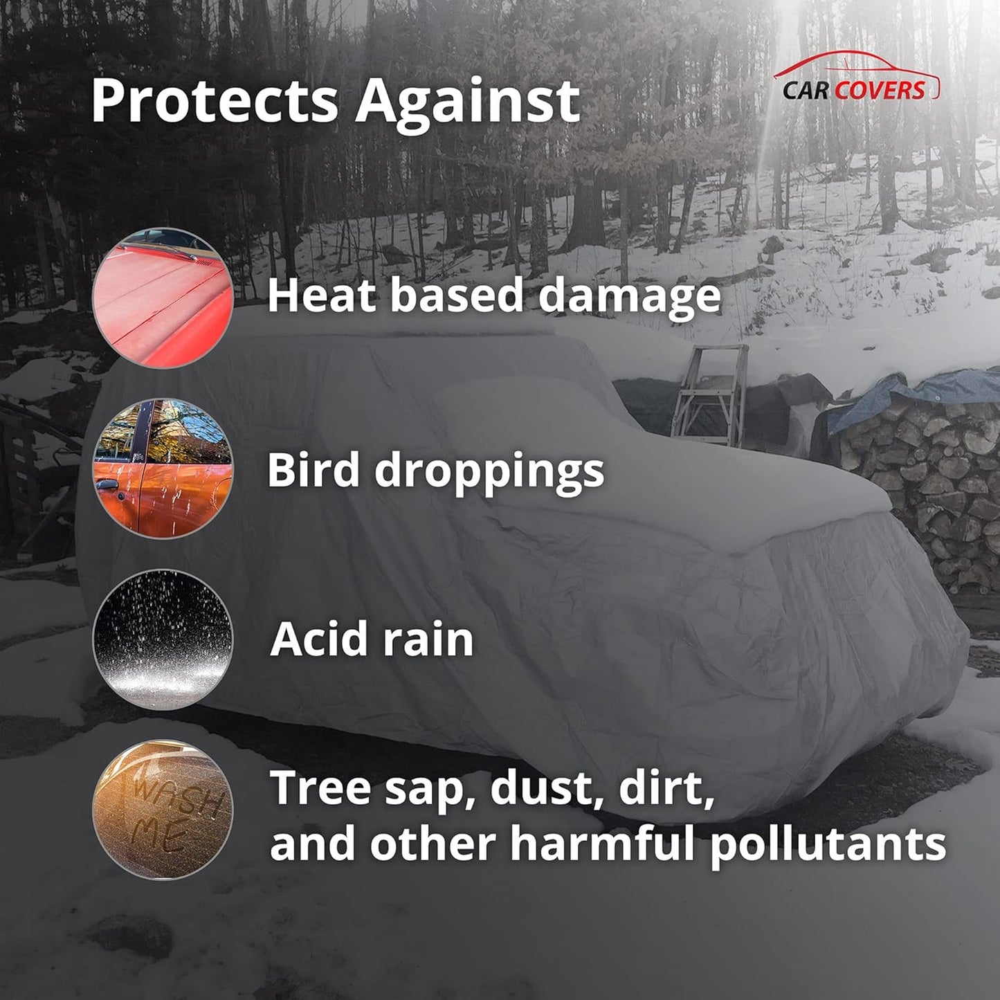 Car Covers Weatherproof Max Car Cover & Warranty Compatible with Porsche 1975-1989 911 Turbo (Type 930) – Outdoor Cover Theft Cable Lock Car Accessories Better Than Waterproof