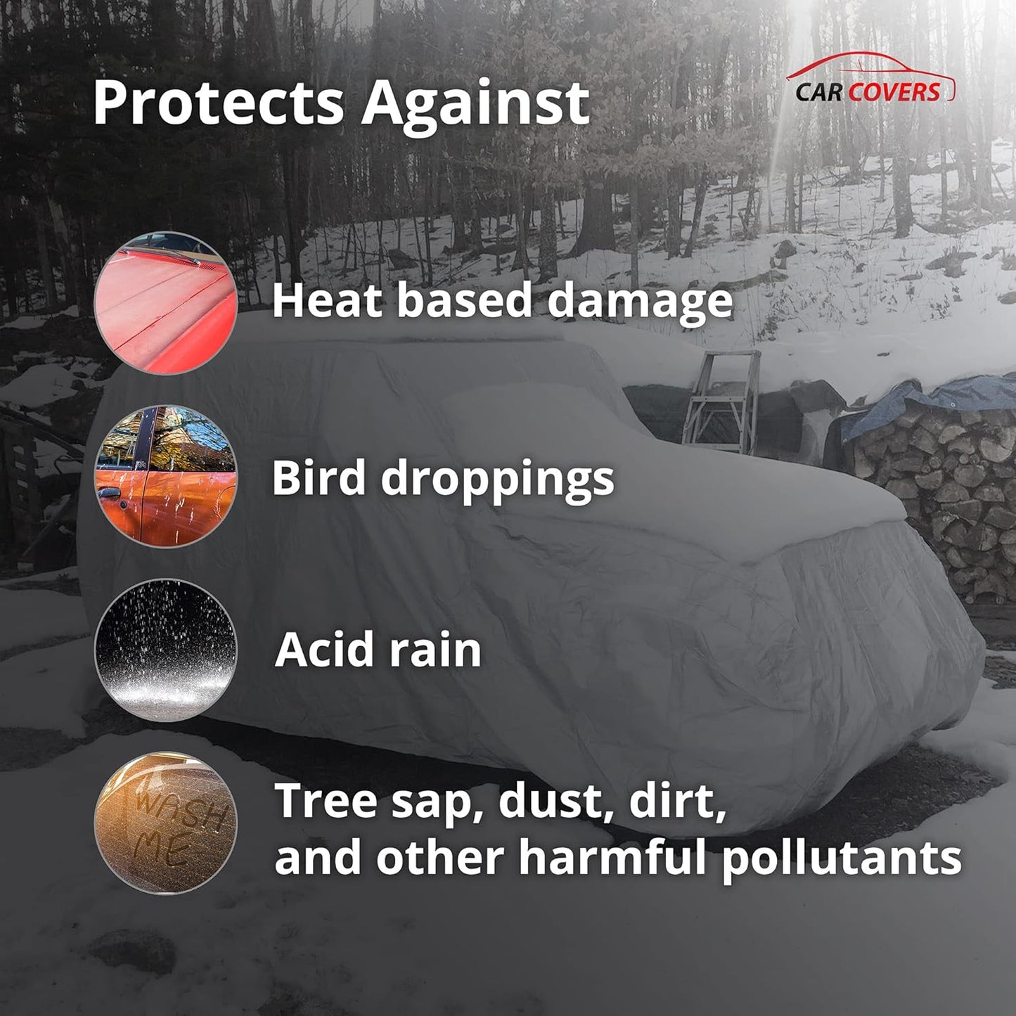 Car Covers Weatherproof Max Car Cover & Warranty Compatible with Porsche 1989-1994 911 Carrera 2, Carrera 4 (Type 964) – Outdoor Cover Theft Cable Lock Car Accessories Better Than Waterproof