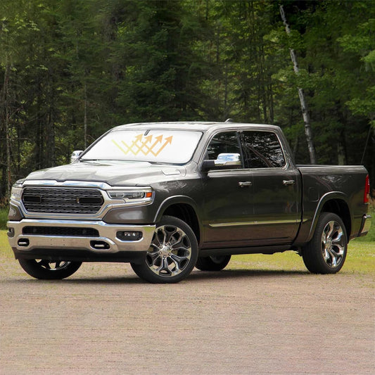 Sun Shade Windshield Sunshades Cover for 2011-2018 Dodge RAM 1500 2500 3500 Truck Accessories Custom Fits 2Dr RegularCab, 4Dr QuadCab, CrewCab, MegaCab Foldable Window Shields Sun Visor Protector