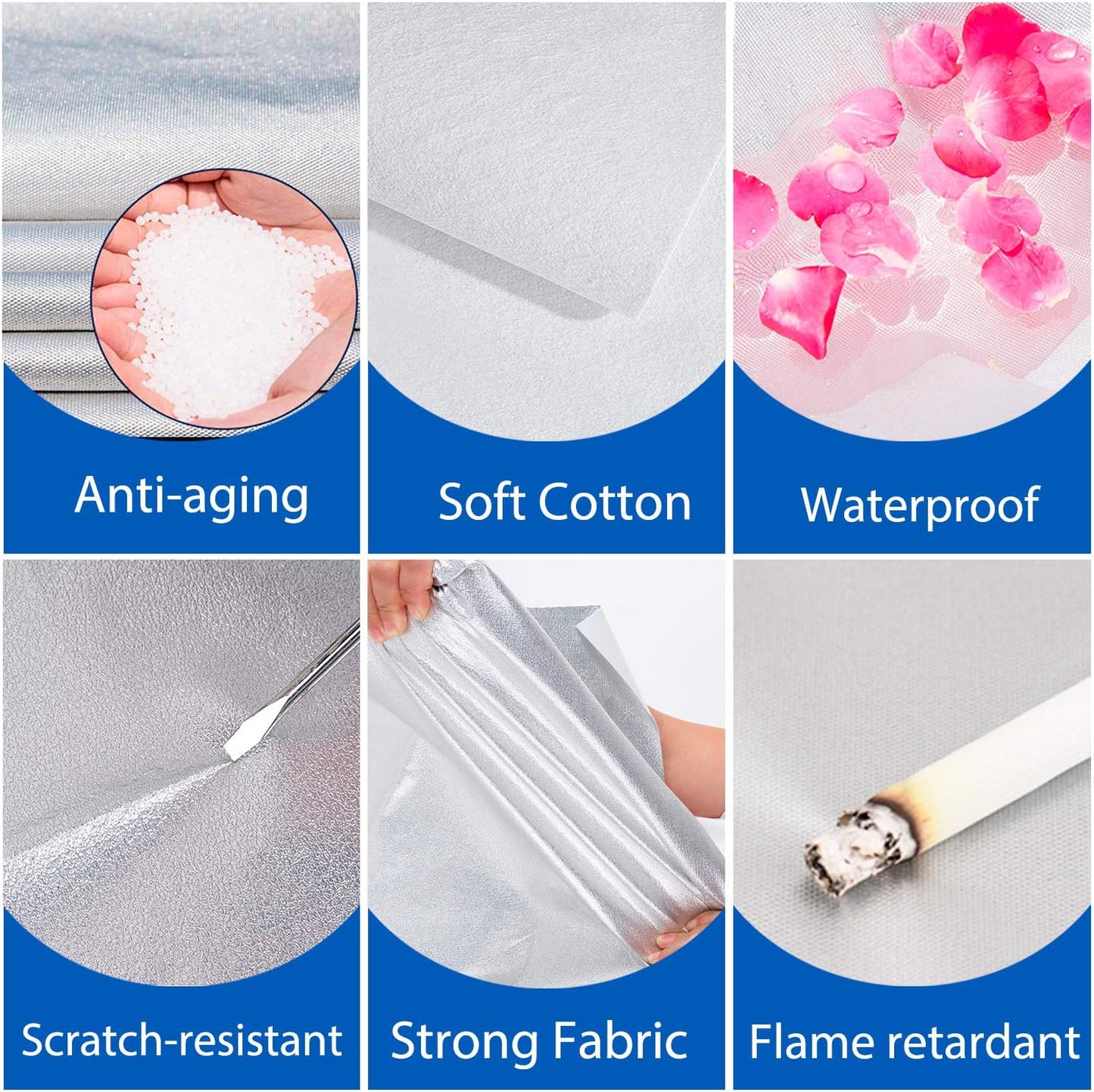 KouKou 6 Layers SUV Car Cover Waterproof All Weather, Universal Fit for Jeep Wrangler Unlimited JK JL/Commander, Subaru Outback, Cadillac SRX etc, Outdoor Sun UV Dust Protection. (181 to 190 inches)