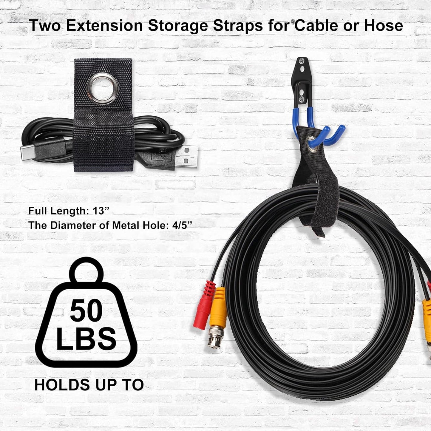 Garage Hook Heavy Duty Wall Storage Hangers, 22 Pack Garage Storage Hooks Steel Tool Blue for Ladders, Ropes, Garden Tools