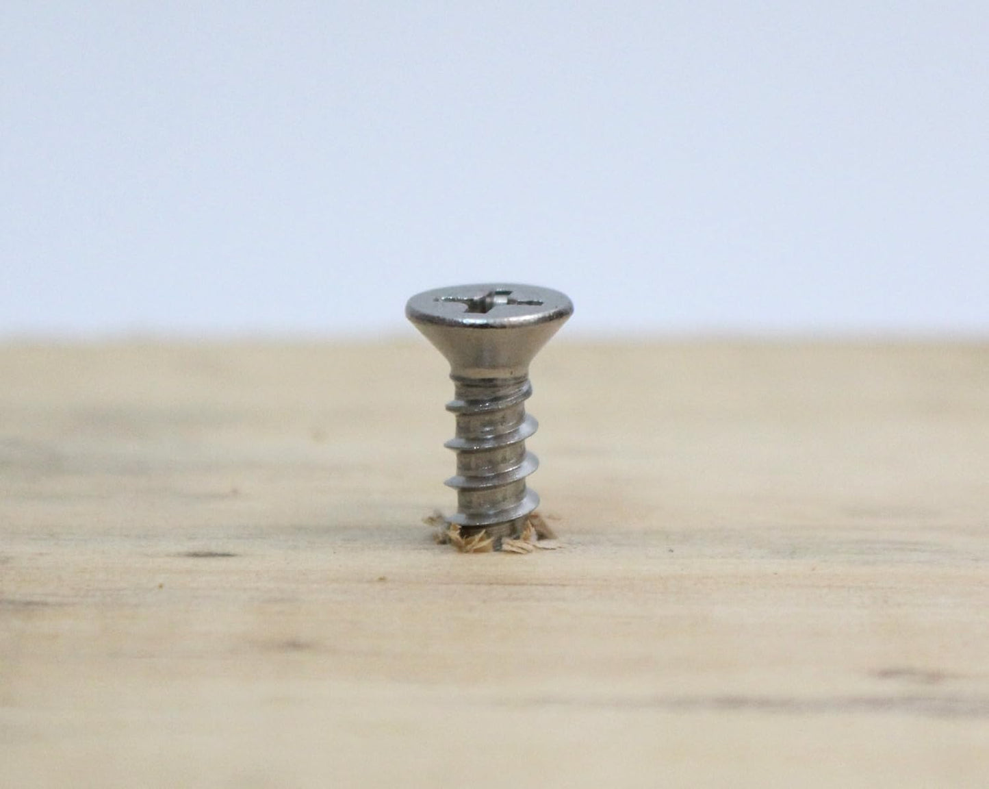 Bolt Dropper No. 8 x 3/4" Stainless Steel Flat Head Phillips Wood Screw, (100 pc), 18-8 (304) Stainless Steel Sheet Metal Screws- Type A Point, Plain Finish