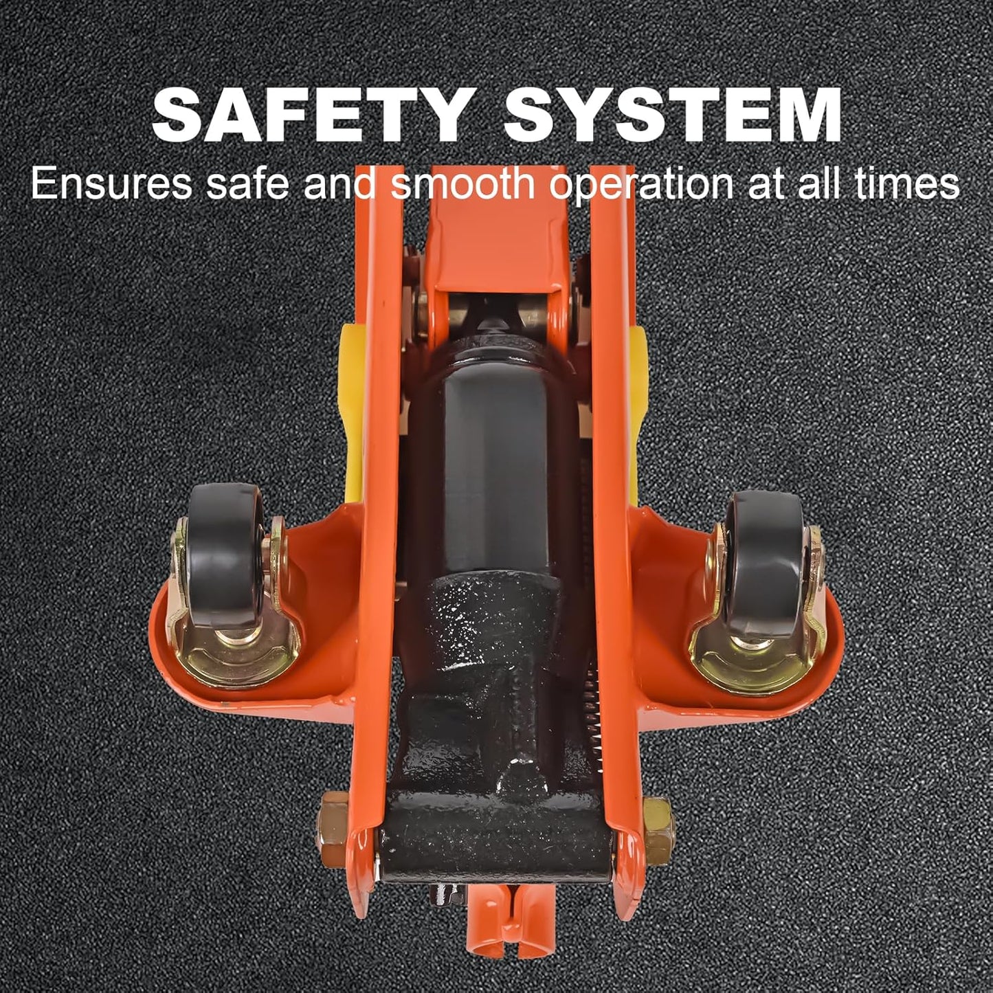 Hydraulic Floor Jack 1.5 Ton 3,300Lbs Car Lift Portable Trolley Jack 360 Degree for Cars Medium Vehicles,Orange