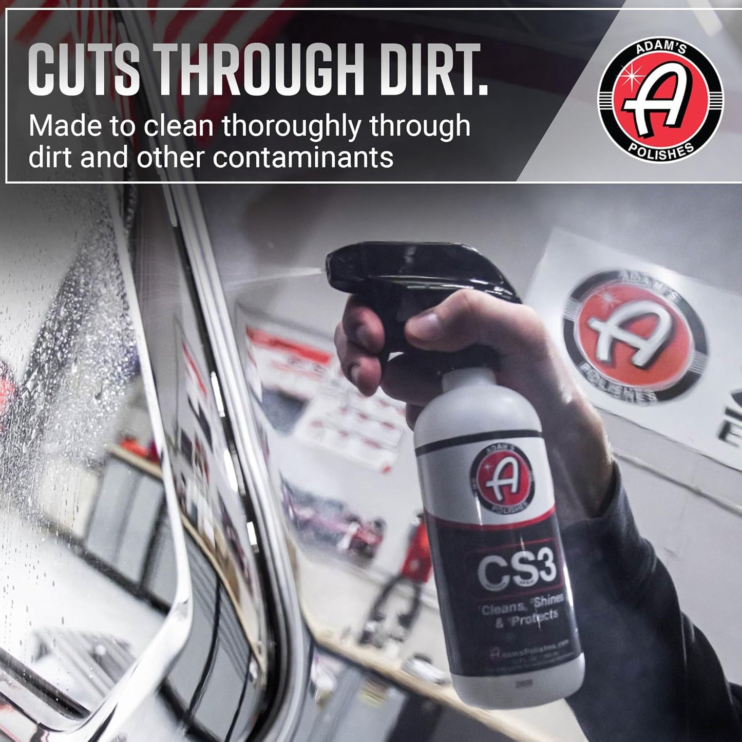 Adam's Polishes CS3 (12oz) - Ceramic Spray Coating That Cleans, Shines & Protects | Top Coat Wash Polish & Paint Protectant Stronger Than Wax| RV Boat Motorcycle Car Detailing Waterless Wash Cleaner