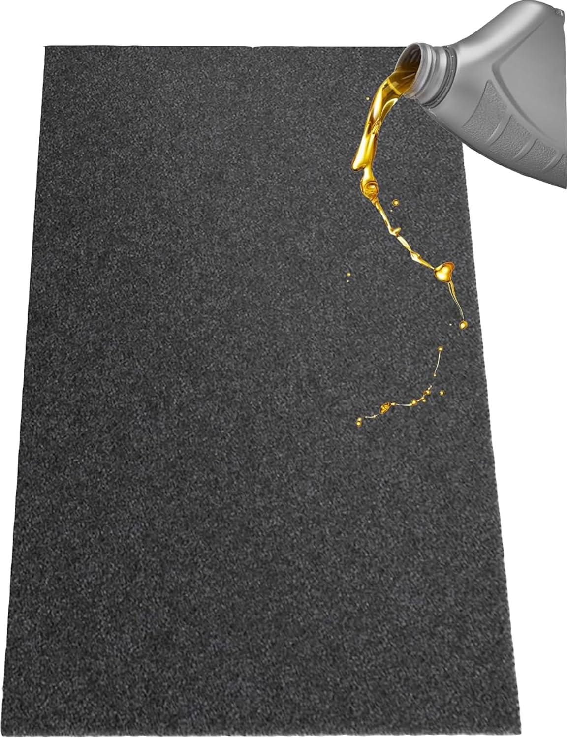 36 * 60IN Oil Spill Mat, Garage Floor Mat, Premium Absorbent Oil Pad, Waterproof, Protect Garage Surface from Spill & Stain, Reusable, Washable, Durable, Black