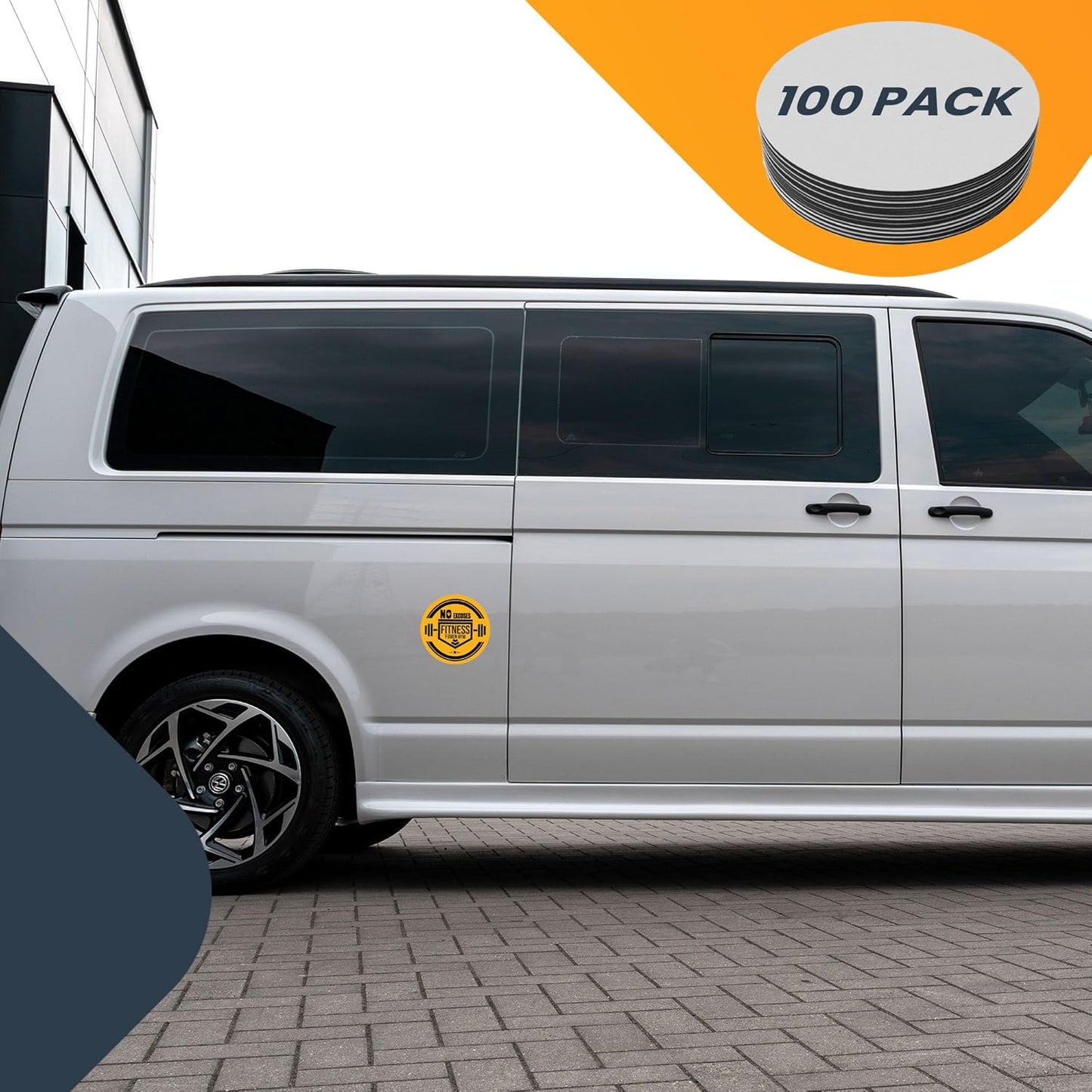 Magnet Me Up Customizable 30 Mil Round Magnet- 6”, 100 PK Weatherproof Car Magnet for Businesses, Sports Teams, Fundraiser, Personal Expression- Custom Text & Logo- Strong Magnetic Vinyl for Vehicles