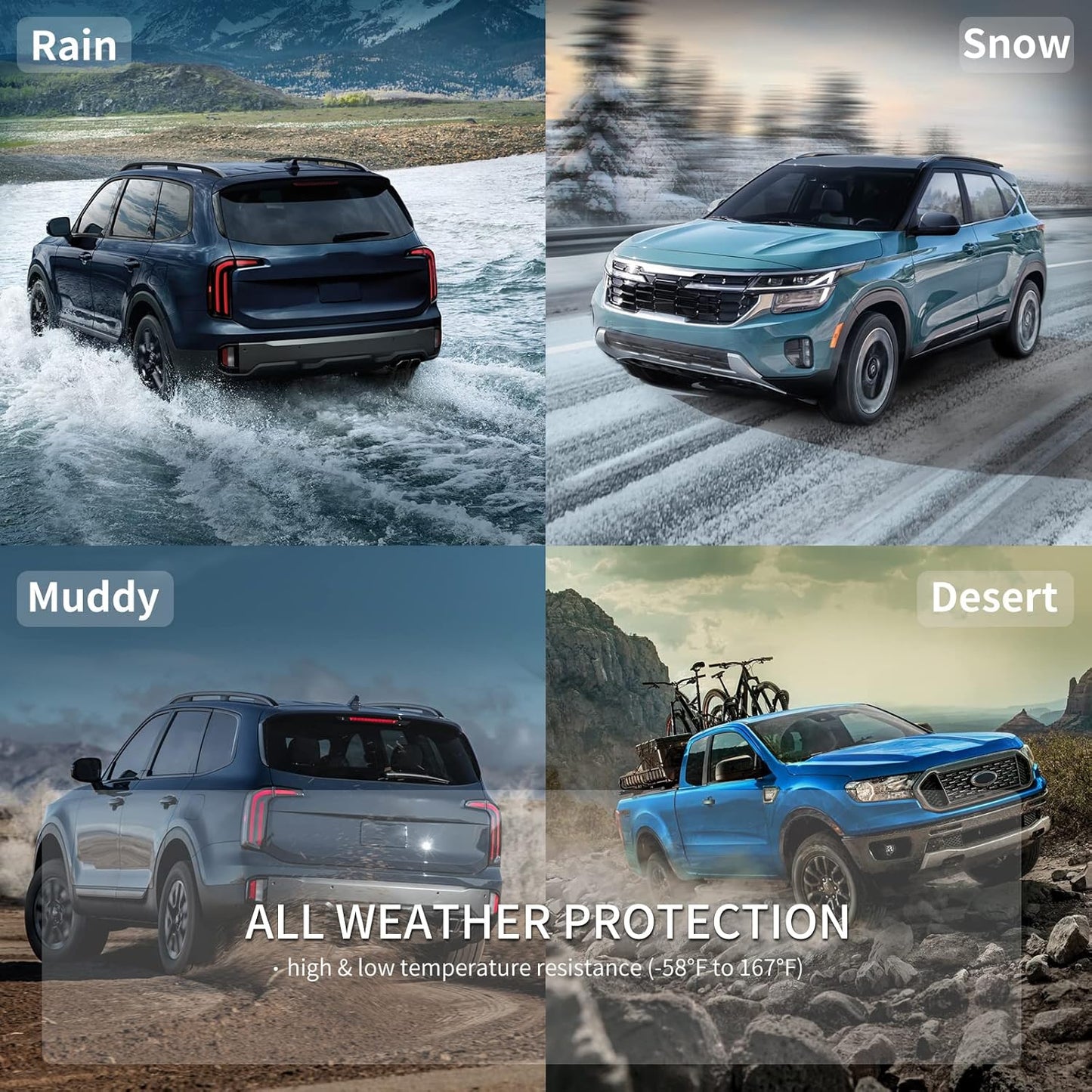 KELCSEECS Floor Mats & Cargo Liner Custom for Audi A6 (Not for A6 Allroad Models) 2019-2024 2025,All Weather Protection TPE Floor Liners Front Row and Second Row Full Set Accessories Black