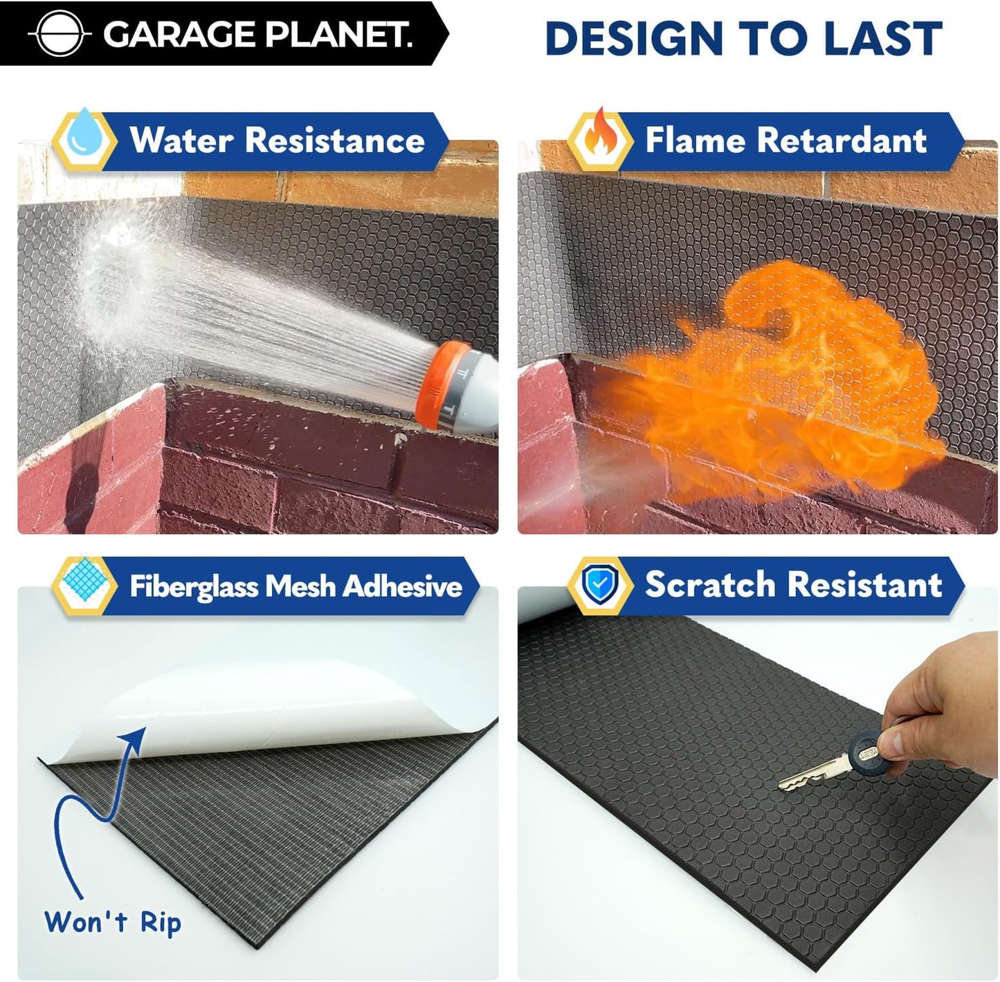 H1 Garage Wall Protector Car Door Wall Protector, Tool-Free, Designed in Australia (Black, 2 Pack)