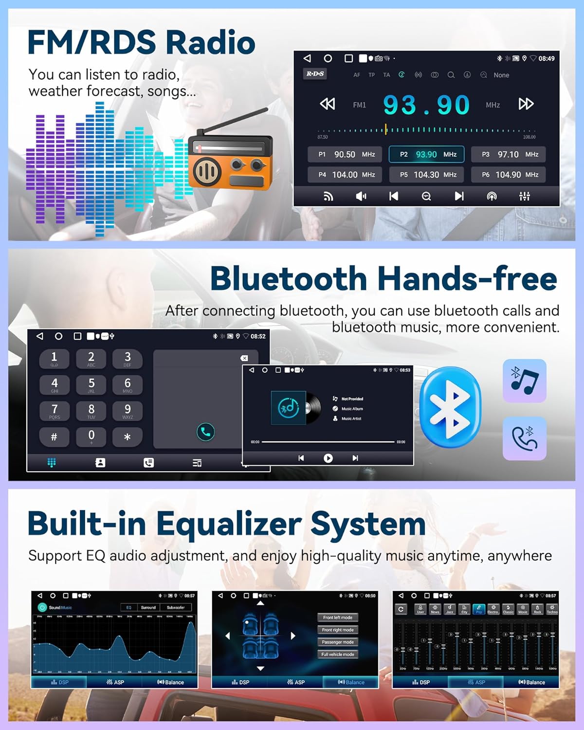 UNITOPSCI 2G+64G Android 13 Car Stereo Radio for Subaru Forester WRX Impreza 2015-2018 Wireless CarPlay Android Auto 9" Touchscreen GPS Navigation Bluetooth Mirror Link FM/RDS SWC+ Backup Camera Mic