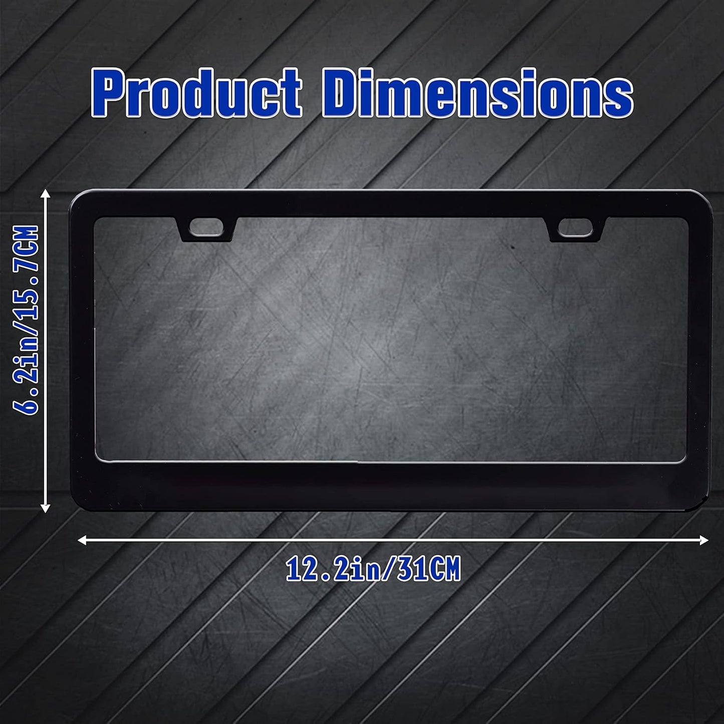 American Flag License Plate Frame United States Flag License Plate Frames Personalise Stainless Steel Funny Design Compatible with Standard License Plate Holder for USA Canada 6 X 12 Inch with Screws