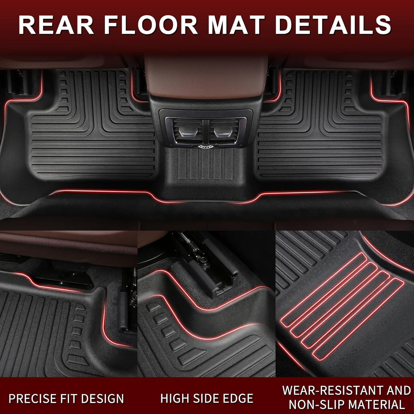 Wayhigh-All Weather Floor Mats & Cargo Liner Set for 2020-2024 2025 Nissan Sentra S/SV/SR Sedan Custom Fit TPE Heavy Duty Car Mats for Nissan Sentra Accessories- Black