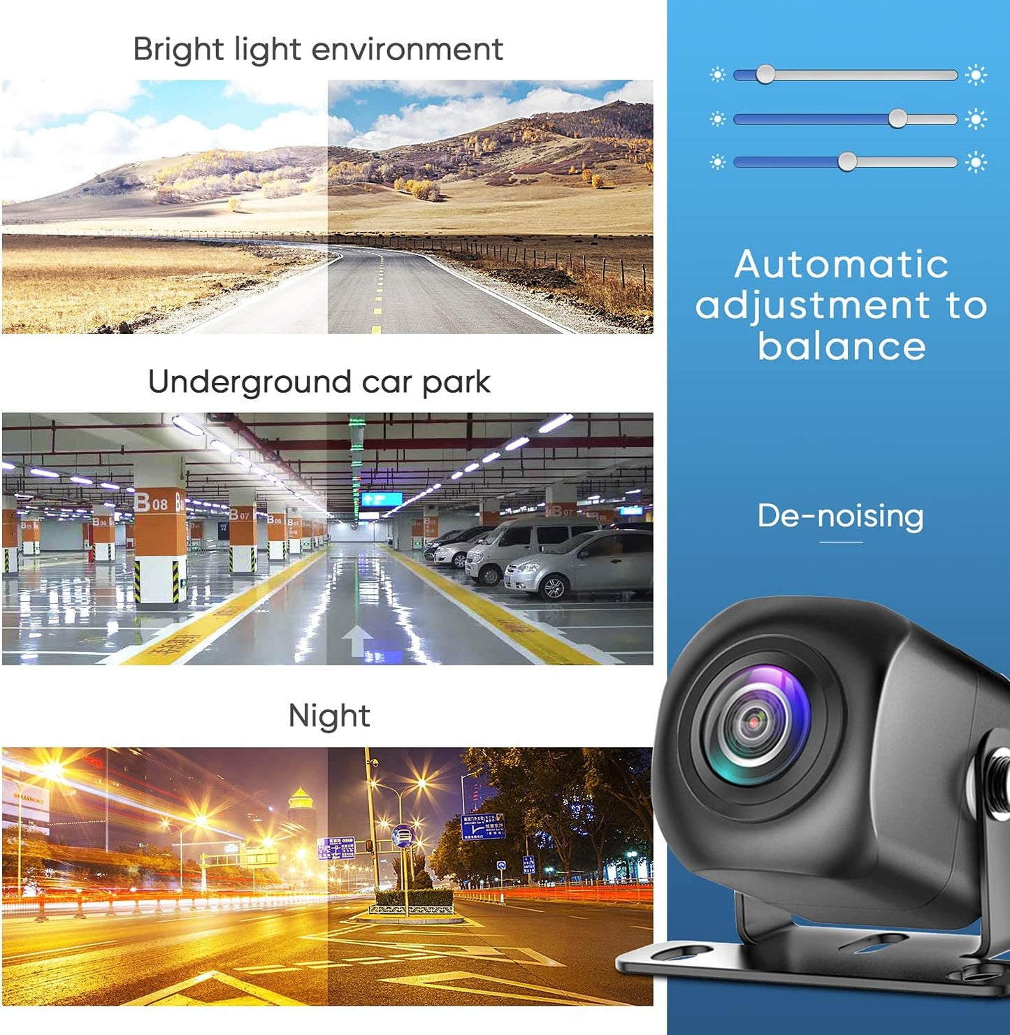 PixelMan Backup Camera,AHD 1080P Metal 170 Degree Wide Angle Rearview Reversing Camera,PMD2A-S Clear Night Vision IP69 Waterproof Reverse Rear View Camera for Car Vehicle SUV RV