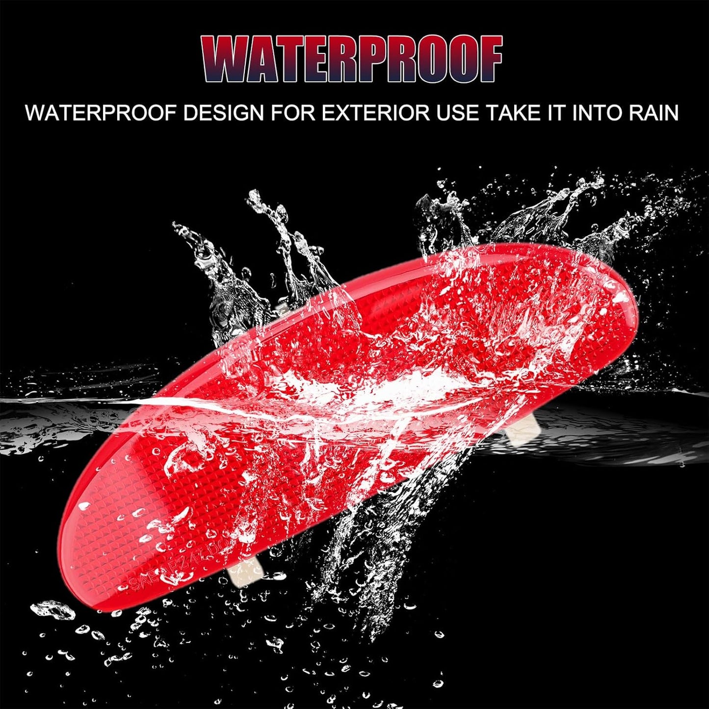 DERI Car Front Inner Door Panel Reflector Plate with Buckle Compatible with C5 Corvette 1997-2004, Left or Right Side Door Panel Reflector Assembly Replace 10295148 (Red) 1Pack