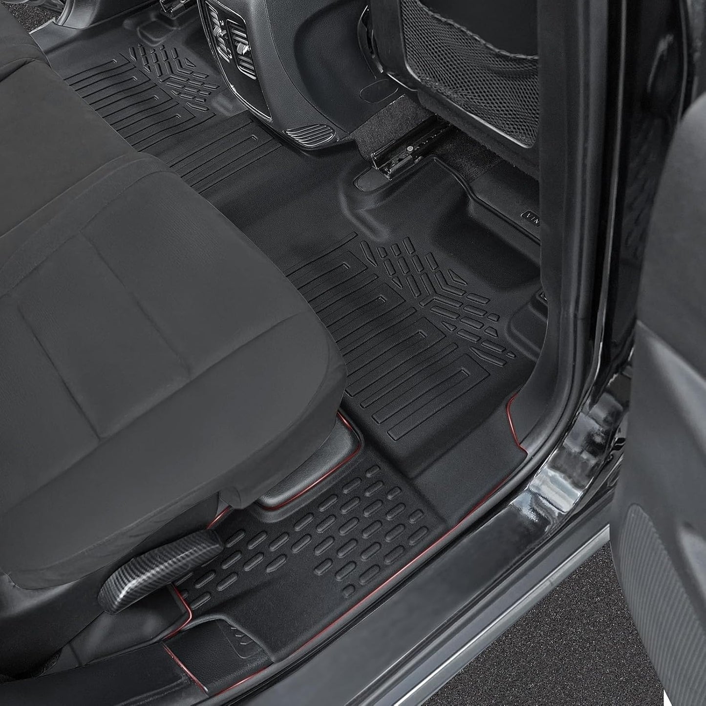 Floor Mats for 2016-2024 2025 Dodge Durango 6-seat, All Weather TPE Cargo Liner Cargo Mat and 3rd Row Backrest Mats for SRT Durango Accessories