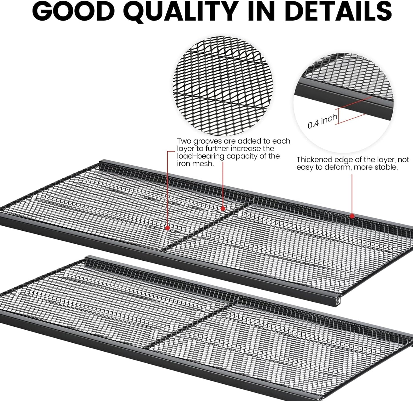 TRZZ Power Tool Organizer Wall Mount, 3-Layer Drill Holder with 2 Side Pegboards, Cordless Drill Rack with 4 Hooks, Efficient Storage for Workshop, Garage, and Tool Room (Red)