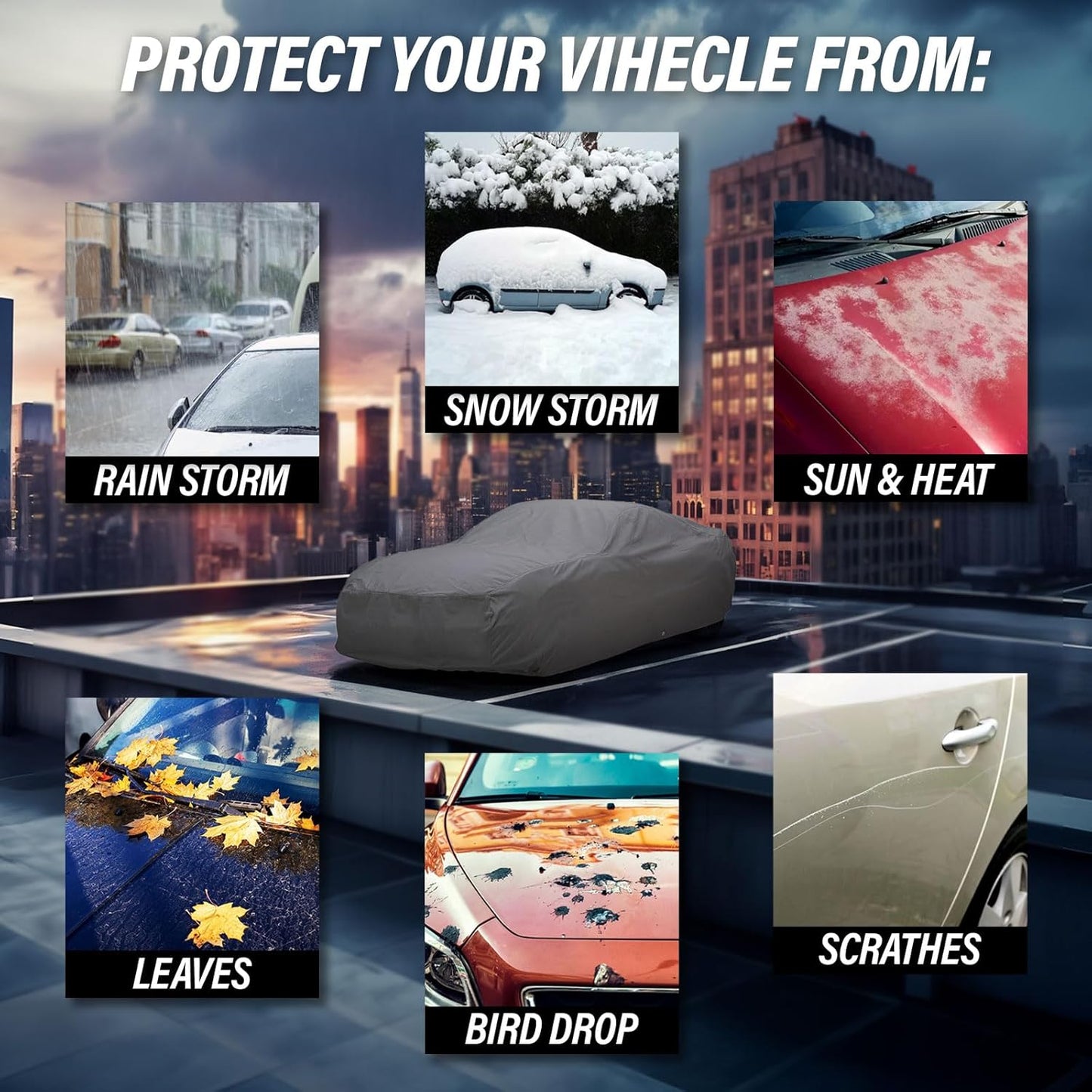 Supreme Full Car Cover - Semi Custom Fit for K5 Blazer 1973-1991 SUV 2-Door | All-Weather Protection: Waterproof, Dustproof, Windproof, UV-Resistant | Includes Accessories