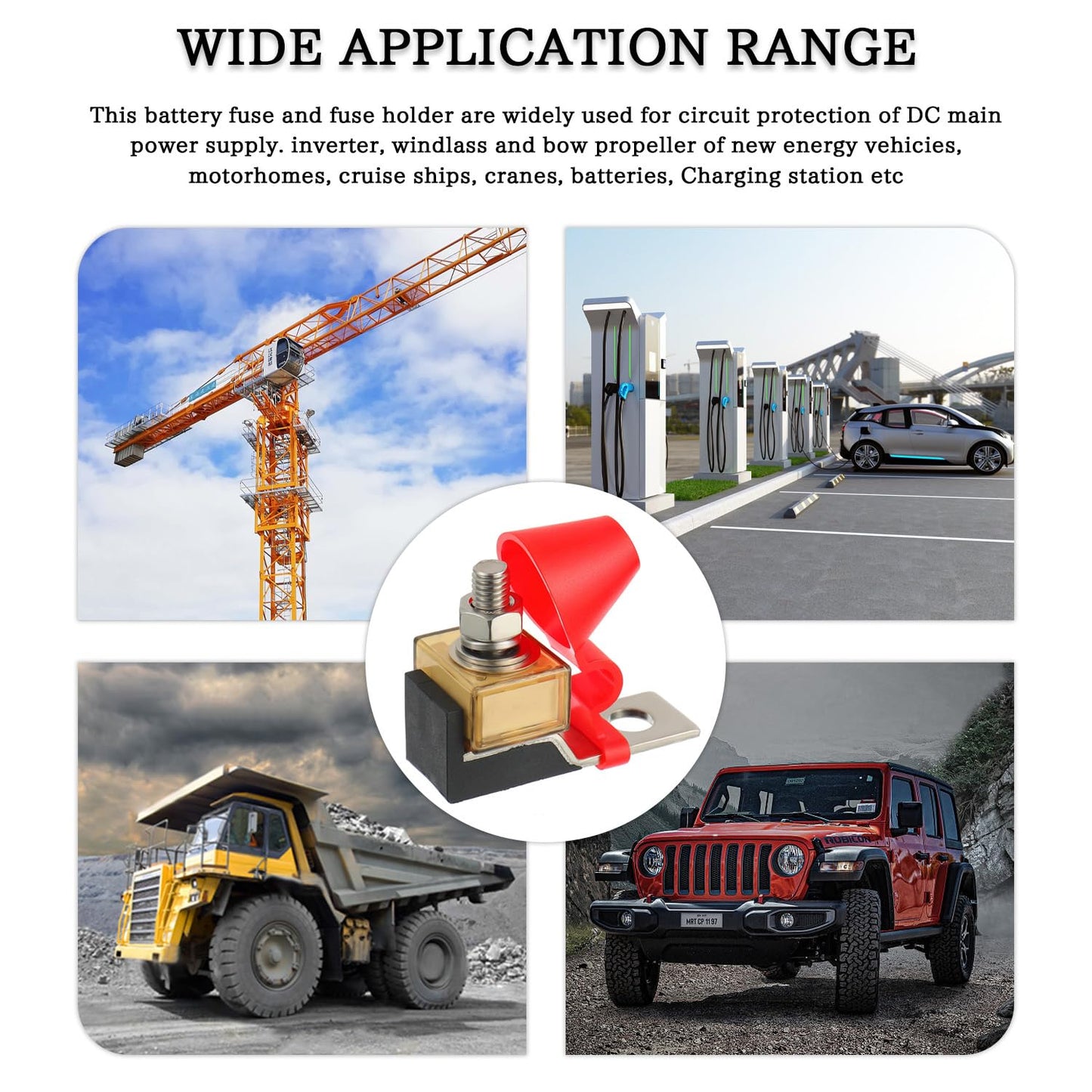 MRBF Terminal Fuse Block 30 AMP Marine Rated Battery Fuse 58V DC Max IP66 Waterproof Fuse Holder 30A