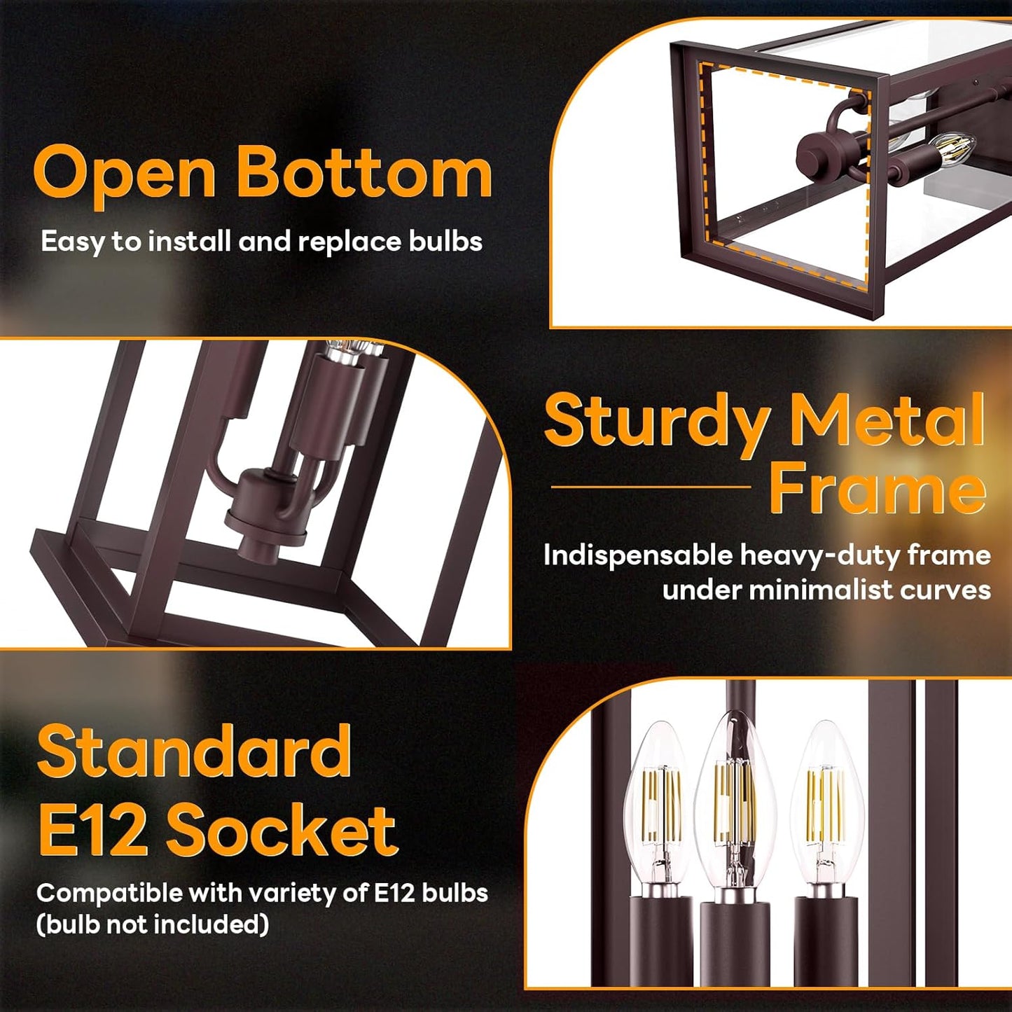 20" Oil Rubbed Bronze Outside Lighting for House 3-Light, 2 Pack Brown Large Vintage Outdoor Sconce Lights Porch Patio Lights Wall Mount, Waterproof Exterior Carriage Lamps, E12