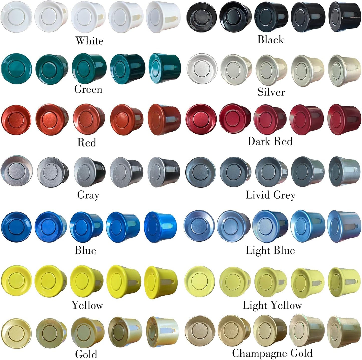 Parking Sensor Kit Backup Sensor Kit Reverse Sensor for Car 18 Color Options for Probes Adjustable Alarm Volume Professional Sensore de Reversa para Carro Safe Driving Assistant（Silver