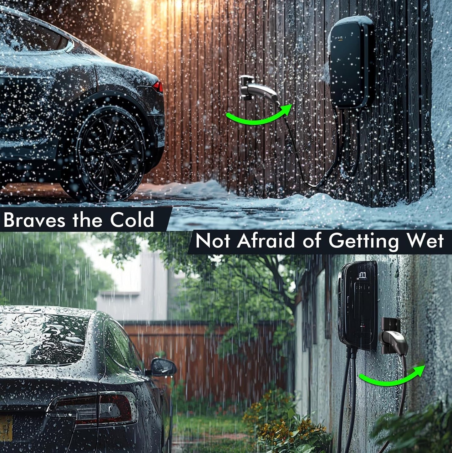 Tesla Charger Holder Wall Mount Tesla Mobile Connector Charger Holder, 5-Level 180° Swivel NACS Plug Nozzle Dock