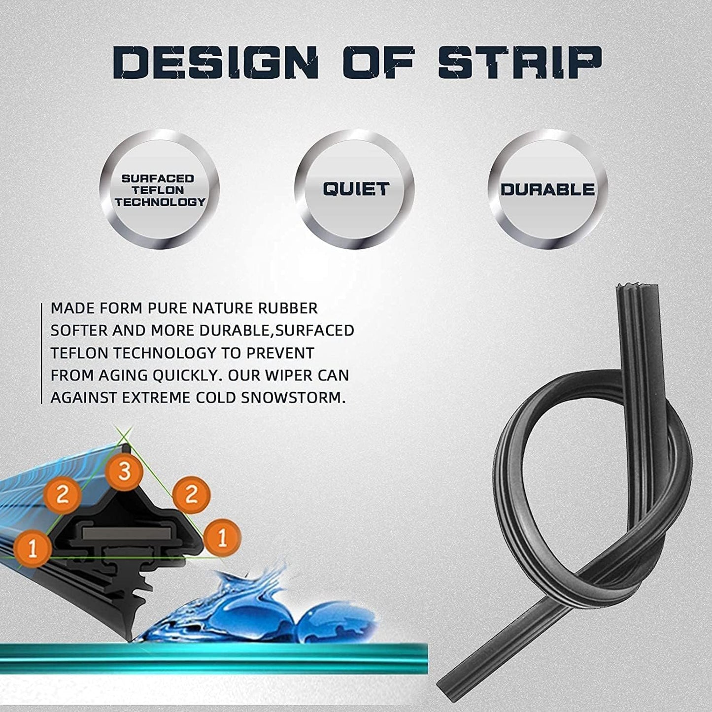 AUTOBOO 26"+22" Windshield Wipers Blades Replacement for Porsche Cayenne 2019-2025 with 13 Inch Rear Wiper Blade -Original Factory Quality (Pack of 3)