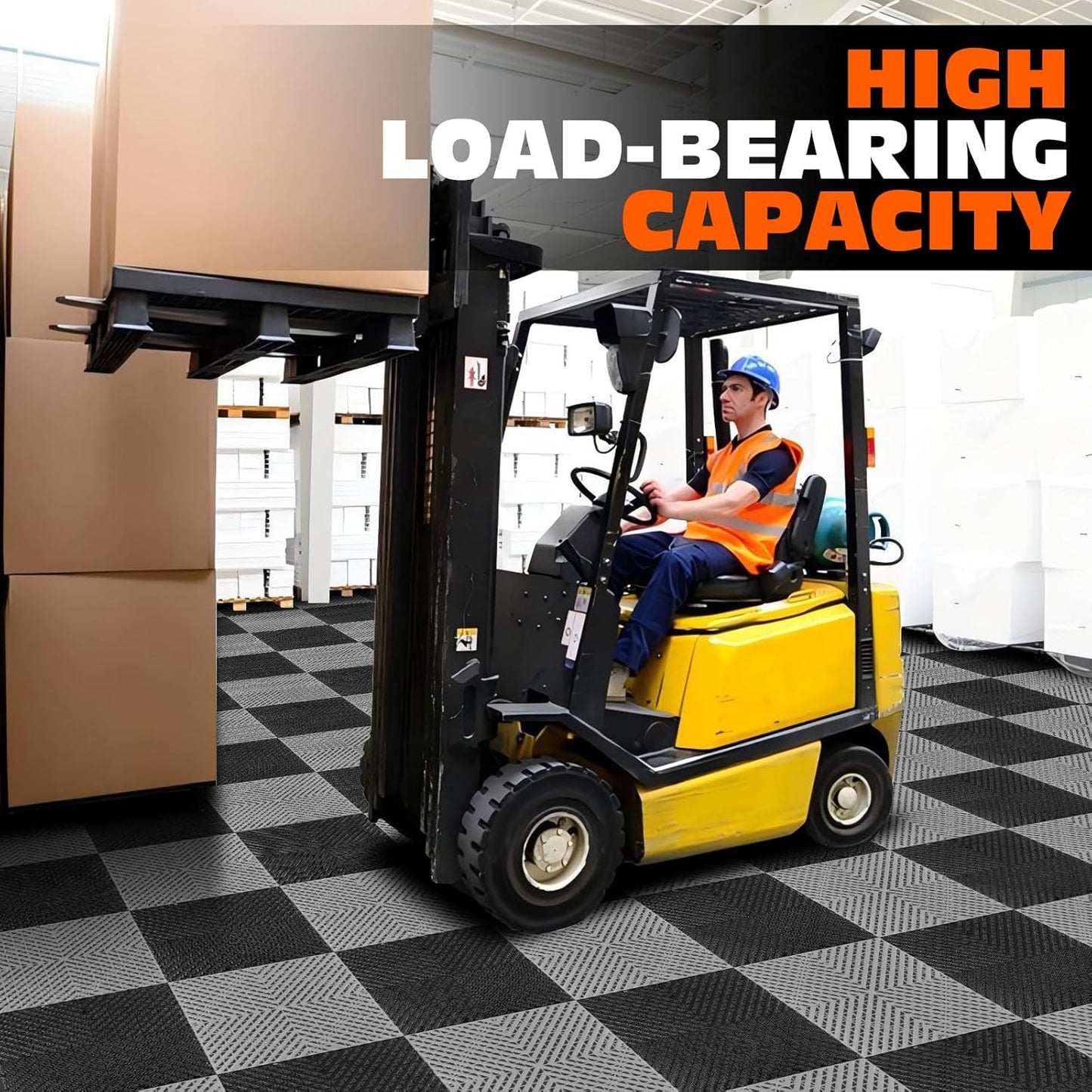 Interlocking Garage Floor Tiles - 0.79in,Vented, Self-Draining, Non-Slip Flooring, Modular, Virgin Polypropylene, Ideal for Garages, Patios, Basements, Decks -51.6 sq ft (Grey, 30PCS)