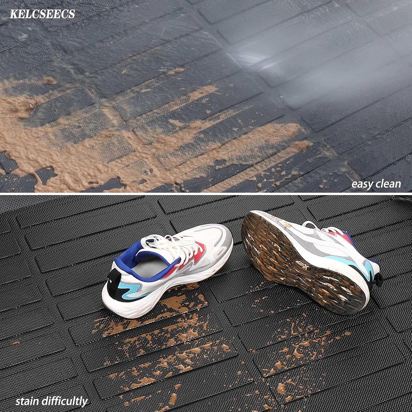 KELCSEECS Cargo Liner for Ford Escape 2013 2014 2015 2016 2017 2018 2019 All Weather Trunk Liner Cargo Mat (Trunk Mat)-Black Accessories