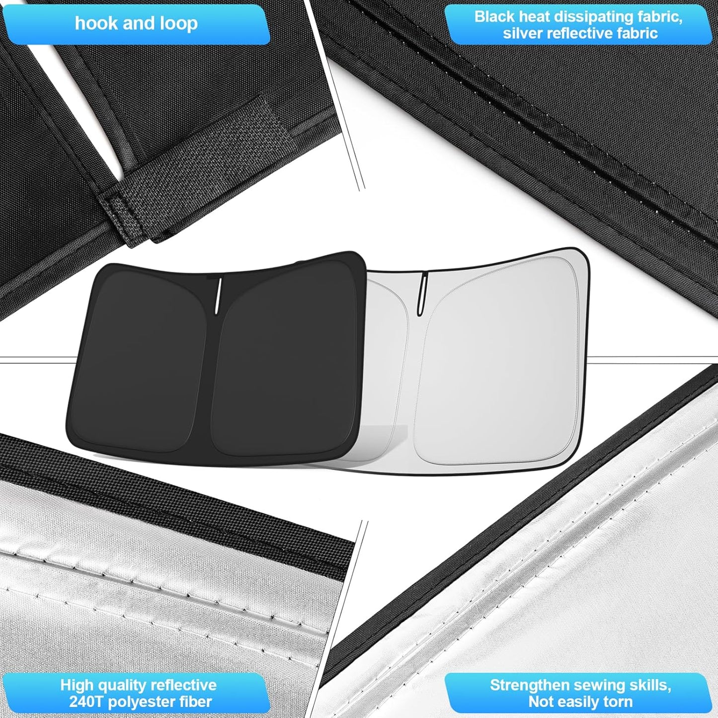 Windshield Sun Shade for kia Sorento 2021-2025 4-Layer Front Window Shade Custom Sun Visor 240T Shade Blocks UV Keep Your Car Cooler