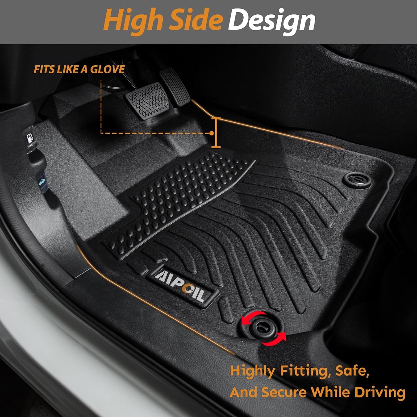 AIPOIL® Floor Mats for 2019-2025 Ascent 7/8 Passenger | All-Weather | Easy to Clean | All-Round Protection丨Full Set Automobile mats Accessories.