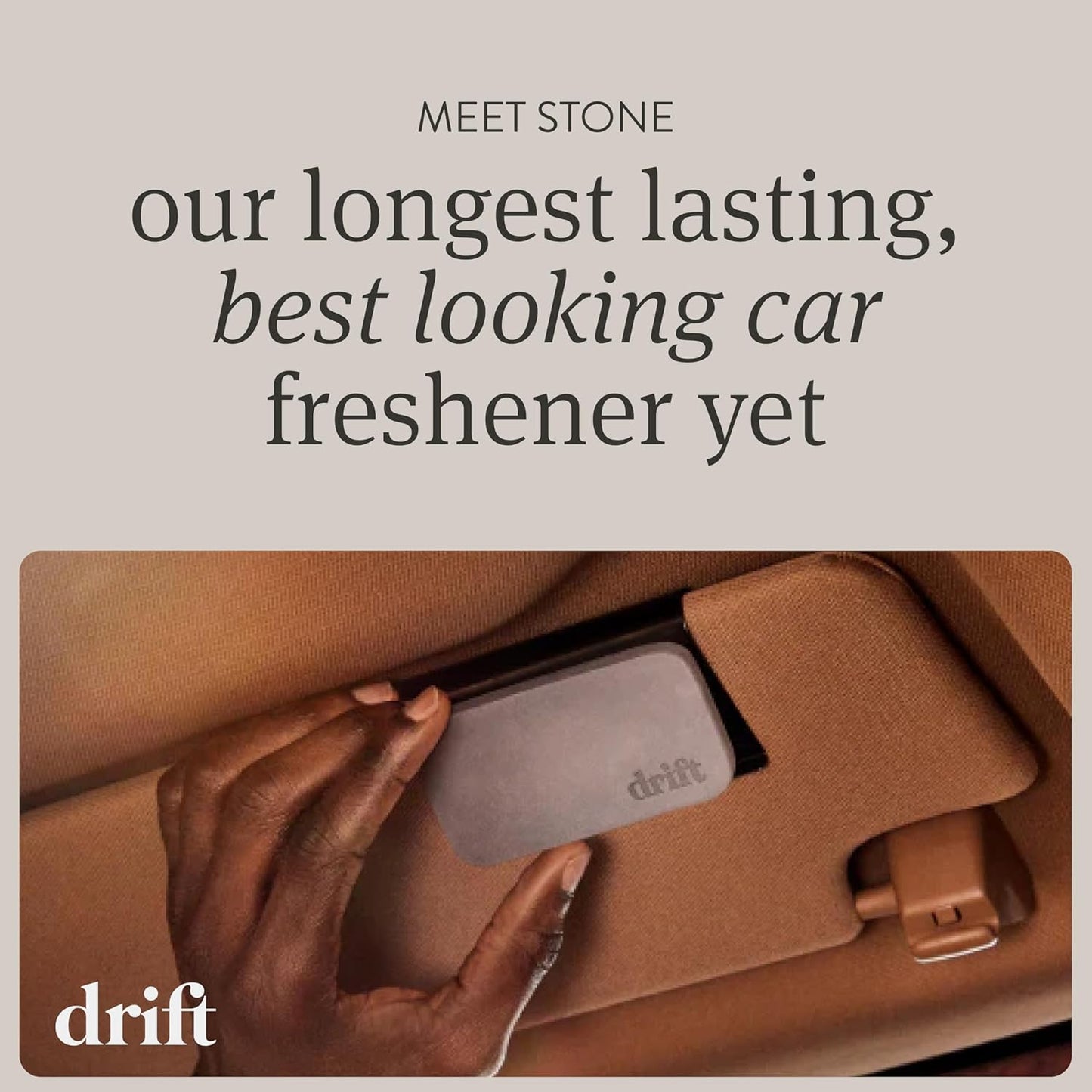 Drift Car Air Freshener - Stone Air Freshener - Car Odor Eliminator - Amber Scent Starter Kit